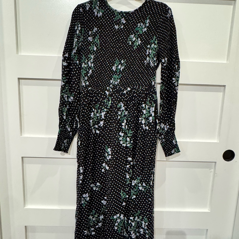 Ganni Black and Silver Sequin Embellished Maxi Dress